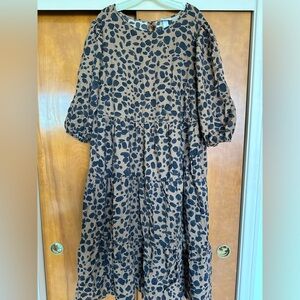 ava and viv brown dress dolman sleeves